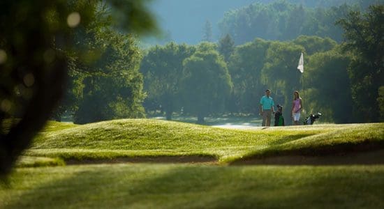Green and bunkers at Kalispel